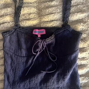Edikted Black Lace Detail Top